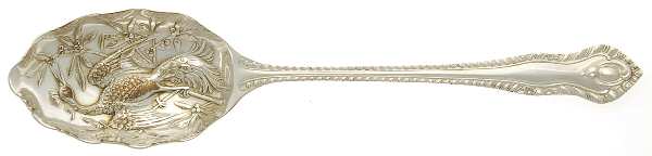 SSD11(Silverplate) Solid Berry Spoon/Tablespoon by Sheffield Silver Co (England)