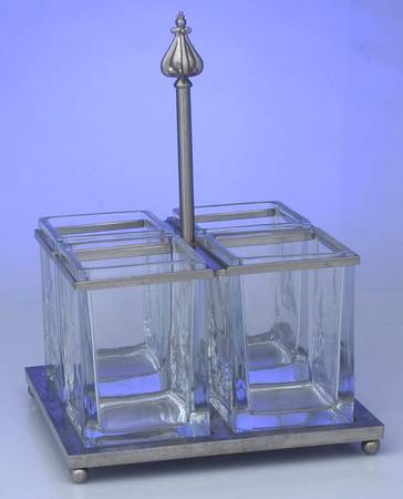Astoria (Stainless, Hollowware) Flatware Caddy W/4 Glass Insert