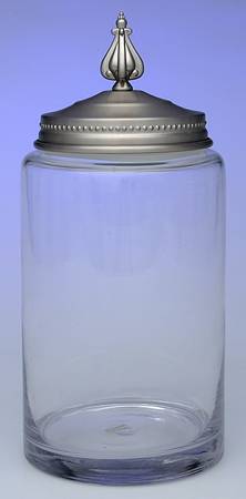 Astoria (Stainless, Hollowware) Large Glass Canister & Metal Lid