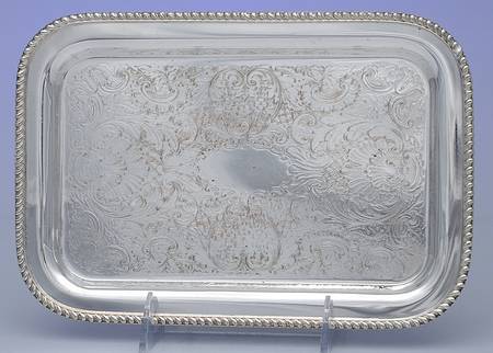 5-41 (Silverplate, Hollowware) 9" Rectangular Tray