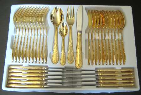 SBB22 (Stainless, Gold Electroplate) by SBS Bestecke