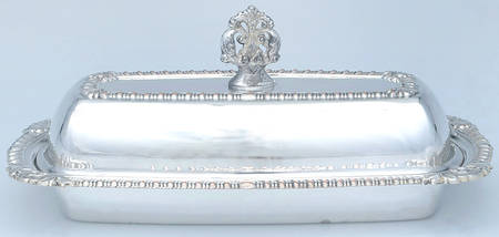 Shell & Gadroon (Silverplate, Hollowware) 1/4 Pound Covered Butter Dish by Sheridan Silver Co