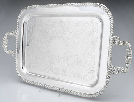 SDN19 (Silverplate, Hollowware) Medium Footed Waiter Tray