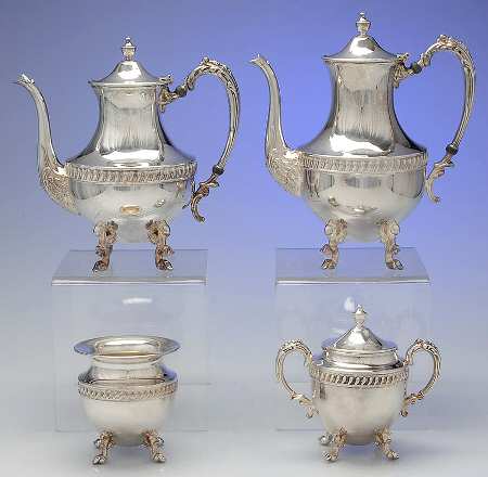 SDN19 (Silverplate, Hollowware) (4 Piece) Silverplate Tea Set