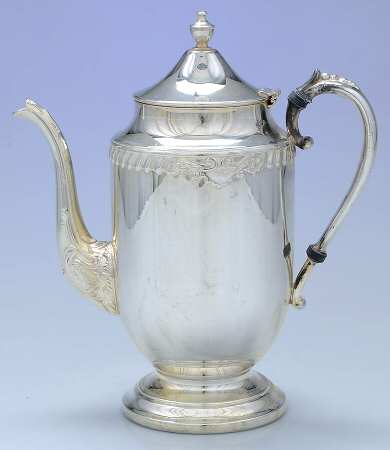 Shell & Gadroon (Silverplate, Hollowware) Silverplate Coffee Pot by Sheridan Silver Co