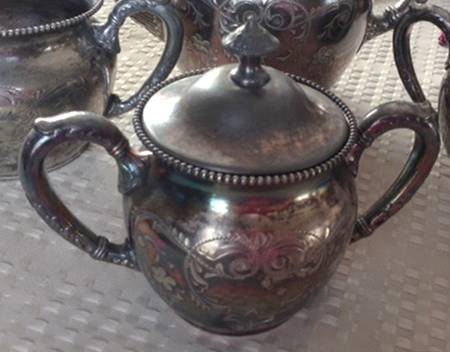 517 (Silverplate, Hollowware) Sugar Bowl & Lid by St Louis Silver Co