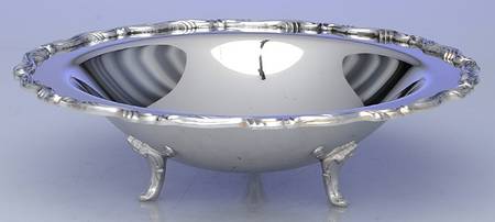 Baroque (Silverplate, Hollowware) 12" Round Tray by Sheridan Silver Co