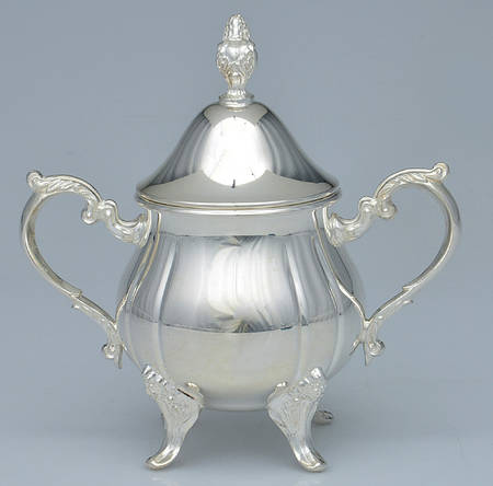 Fluted (Silverplate, Hollowware) Sugar Bowl & Lid