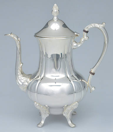 Fluted (Silverplate, Hollowware) Silverplate Coffee Pot