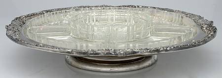 Renaissance (Silverplate, Hollowware) Lazy Susan with Liner by Sheridan Silver Co