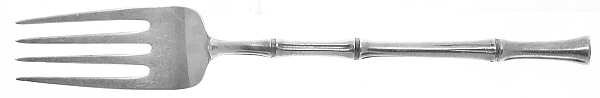 Bamboo (Sterling, 1961) Medium Solid Cold Meat Serving Fork