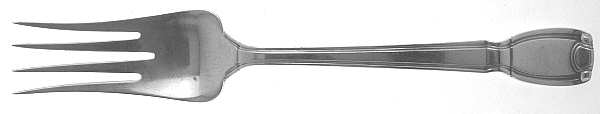 Castilian (Sterling, 1929) Large Solid Cold Meat Serving Fork