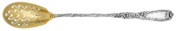 Chrysanthemum (Sterling, 1880) Pierced Bowl Long Handle Olive Spoon