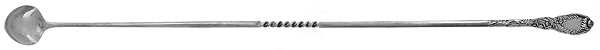 Chrysanthemum (Sterling, 1880) Large Solid Claret Spoon with Twisted Handle