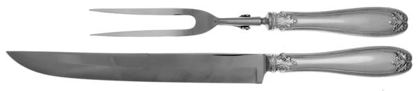 Colonial (Sterling, 1895) Large 2-Piece Roast Carving Set w/Stainless Blade