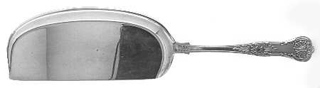 English King (Silverplate, 1870) Large Flat Handle Crumb Knife/Crumber