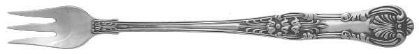 English King (Silverplate, 1870) Cocktail/Seafood Fork