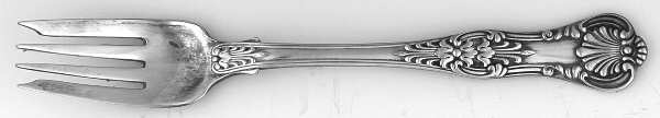 English King (Silverplate, 1870) Individual Salad Fork