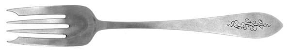 Faneuil (Sterling, 1910, M-C-T Stamps) Monogram Individual Salad Fork