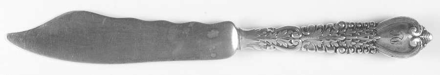 Florentine (Sterling, 1900) Individual Hollow Handle Fish Knife-Sterling Blade