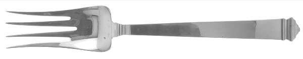 Hampton (Sterling, 1934, No Monograms) Large Solid Cold Meat Serving Fork