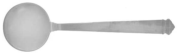 Hampton (Sterling, 1934, No Monograms) Round Bowl Soup Spoon (Bouillon)