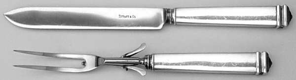 Hampton (Sterling, 1934, No Monograms) Small 2-Piece Steak Carving Set w/Stainless Blade
