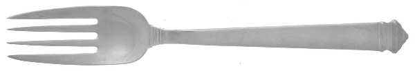 Hampton (Sterling, 1934, No Monograms) Dessert Fork