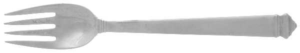 Hampton (Sterling, 1934, No Monograms) Individual Solid Fish Fork