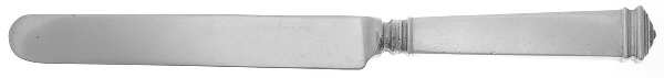 Hampton (Sterling, 1934, No Monograms) Blunt Hollow Knife with Bolster