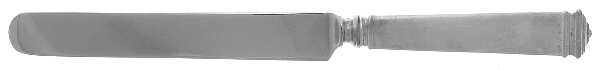Hampton (Sterling, 1934, No Monograms) Blunt Hollow Handle Knife W/Bolster