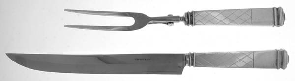 Harlequin (Sterling, 1956) Large 2-Piece Roast Carving Set w/Stainless Blade