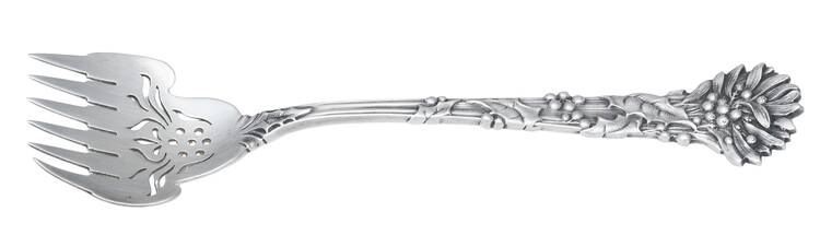 Holly (Sterling, 1895) Small Solid Tined Sardine Serving Fork