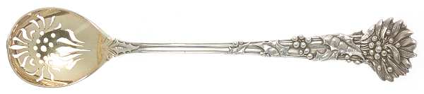 Holly (Sterling, 1895) Pierced Bowl Short Handle Olive Spoon