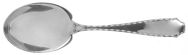 Marquise (Sterling, 1902, No Monograms) Large Solid Berry/Casserole Spoon