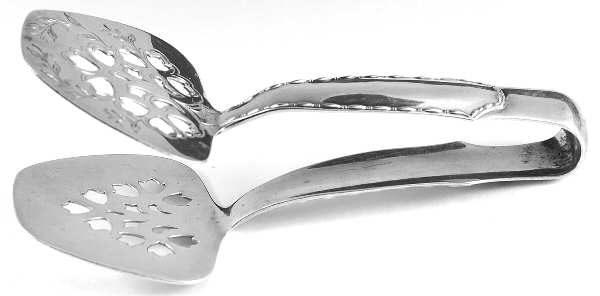 Marquise (Sterling, 1902, No Monograms) Small Solid Sandwich Tongs