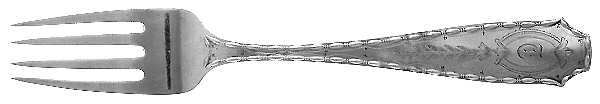 Marquise-Engraved (Sterling, 1902) Solid Serving Fork