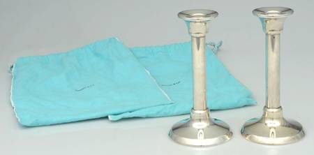Sterling Hollowware Pair of 7" Weighted Candlestick