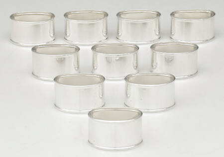 Sterling Hollowware Napkin Ring - Set of 10