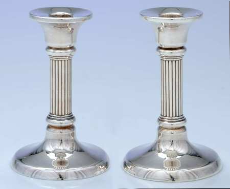 Sterling Hollowware Pair of 5" Candlesticks