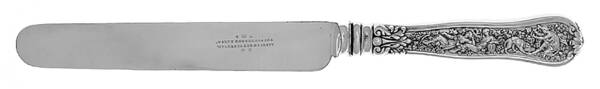 Olympian (Sterling, 1878, No Monograms) Blunt Hollow Table Knife w/Bolster