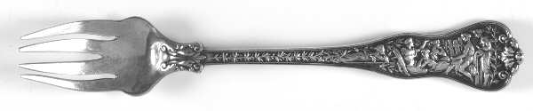 Olympian (Sterling, 1878, No Monograms) Individual Old Style Solid Fish Fork