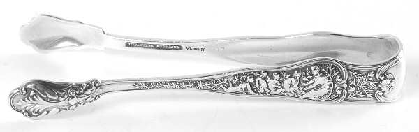 Olympian (Sterling, 1878, No Monograms) Sugar Tongs Small with Shell Tips