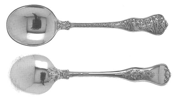 Olympian (Sterling, 1878, No Monograms) Round Bowl Soup Spoon (Cream Soup)