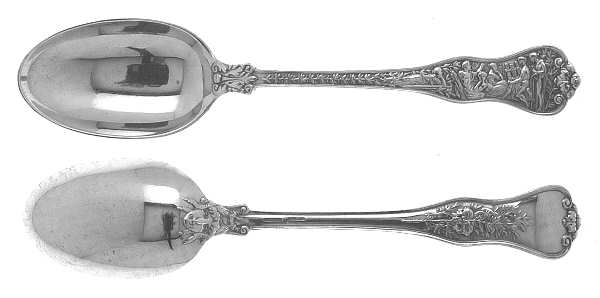 Olympian (Sterling, 1878, No Monograms) Spoon-Dessert/Oval Soup