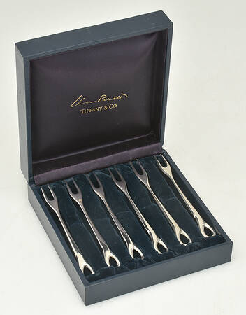 Padova (Sterling, 1984) Individual Hors Doeuvres Fork - Set of 6 with Case
