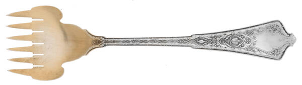 Persian (Sterling, 1872) Large Solid Tined Sardine Serving Fork
