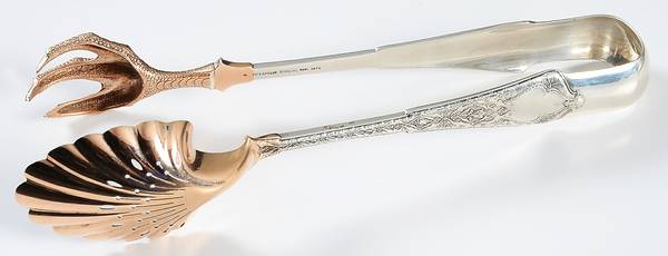 Persian (Sterling, 1872) Large Ice Serving Tongs