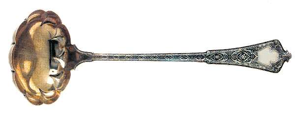 Persian (Sterling, 1872) Solid Soup Ladle with Fluted Bowl