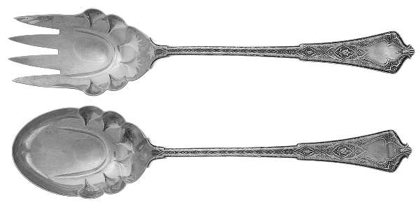 Persian (Sterling, 1872) Solid Oversized Serving Salad Set